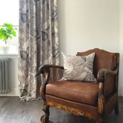 Adam och Eva beige gardiner