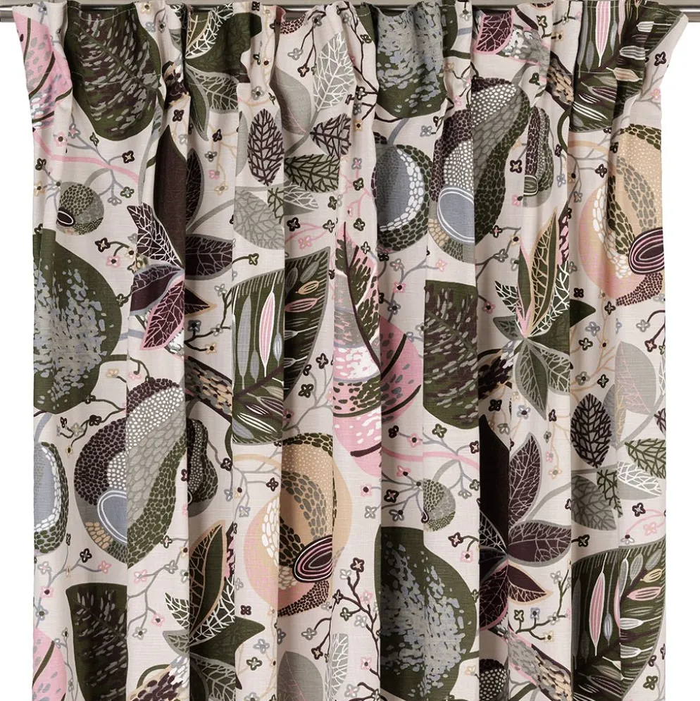 Adam och Eva beige-rosa gardiner