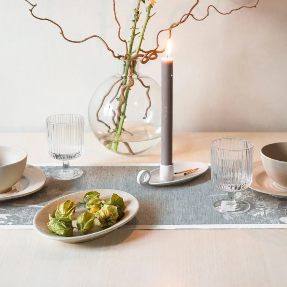 Airy grå löpare 35X120 - Ekelunds Linneväveri