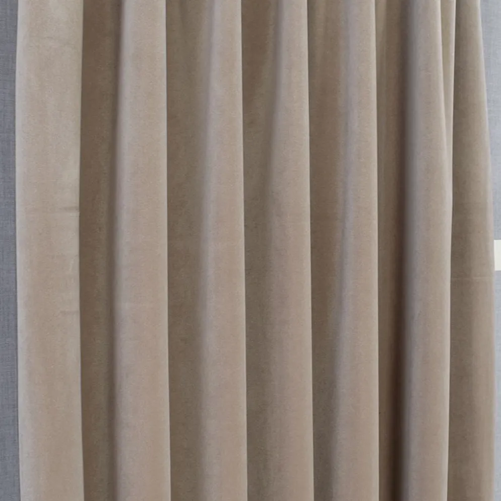 Anna Beige enfärgat Sammetstyg