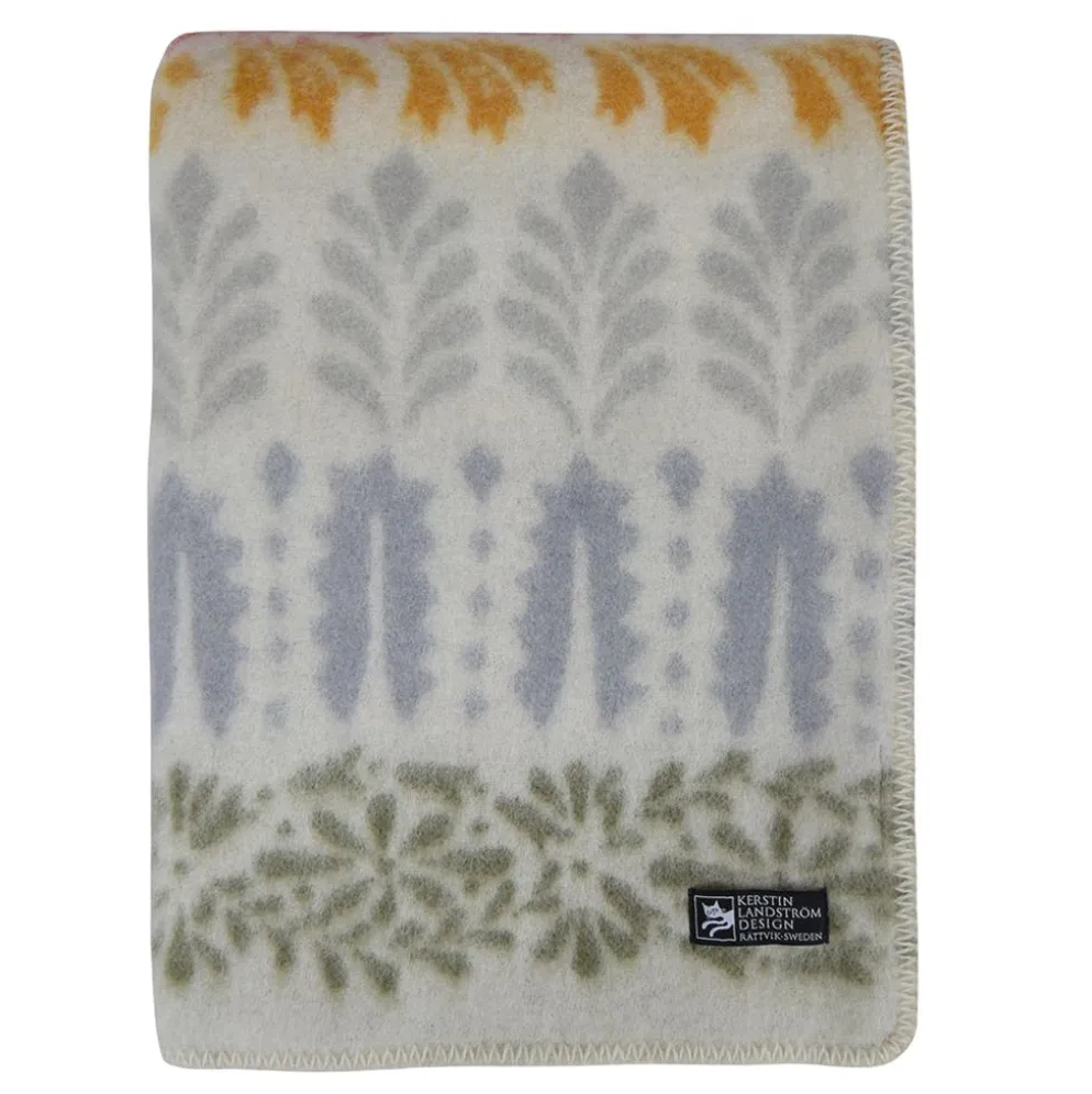 Arvet ockra-röd ullfilt 130x180cm - Kerstin Landström Design