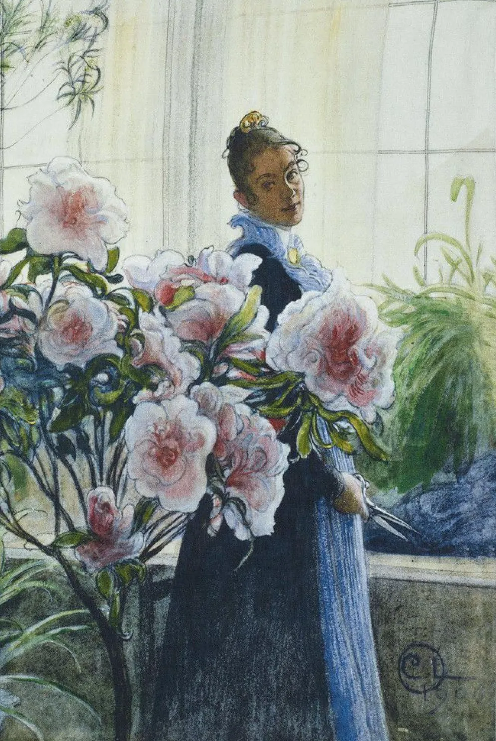Azalea kökshandduk - Carl Larsson