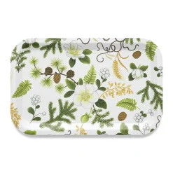 Barr & Blom offwhite-grön bricka 27×20cm