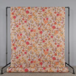Bengale beige blommigt gardintyg