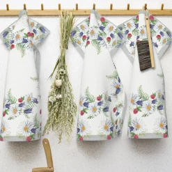 Blomkrans kökshandduk 35X50 - Ekelunds Linneväveri