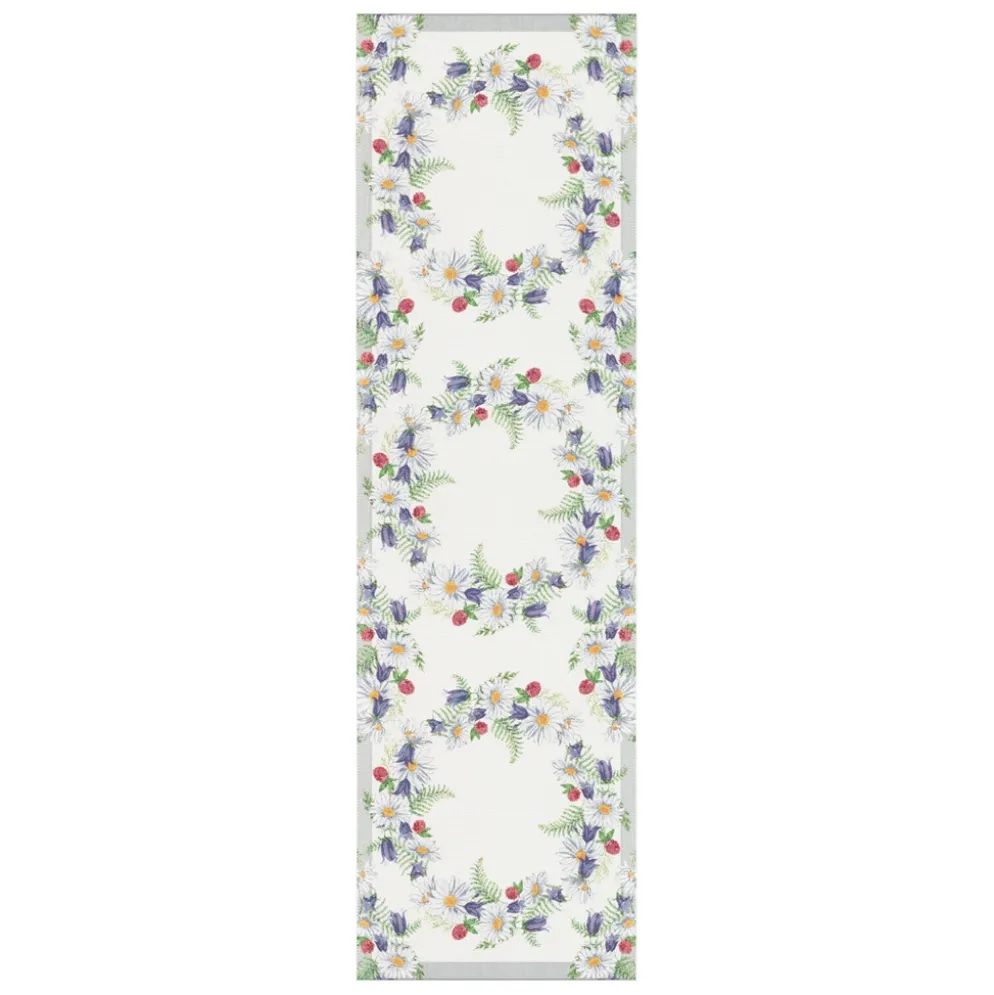 Blomkrans löpare 35X120 - Ekelunds Linneväveri