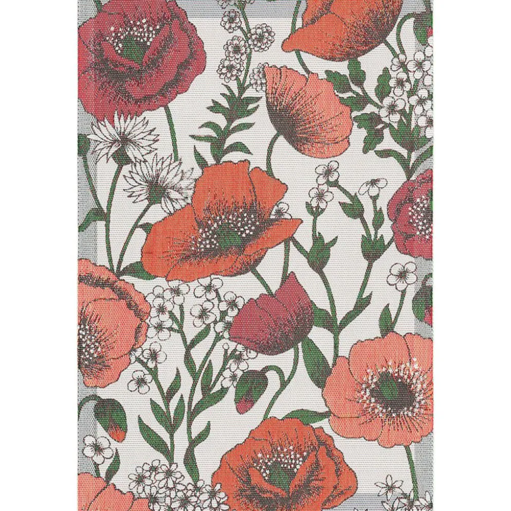 Blomsterfält kökshandduk 35X50 – Ekologisk bomull med blommönster
