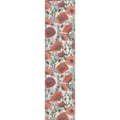 Blomsterfält löpare 35x140 - Ekologisk bomull med blommönster