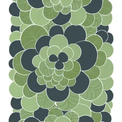 Blomster grön tyg