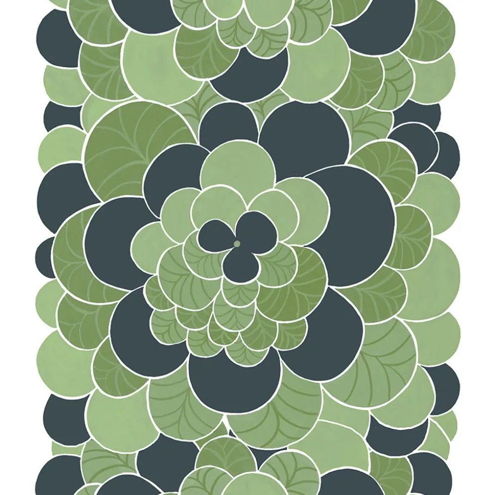 Blomster grön tyg