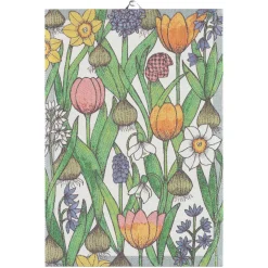 Blomsterlök kökshandduk 35X50 - Ekelunds Linneväveri