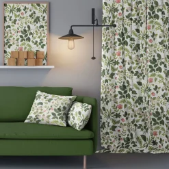 Blomsterlund grön - gardiner