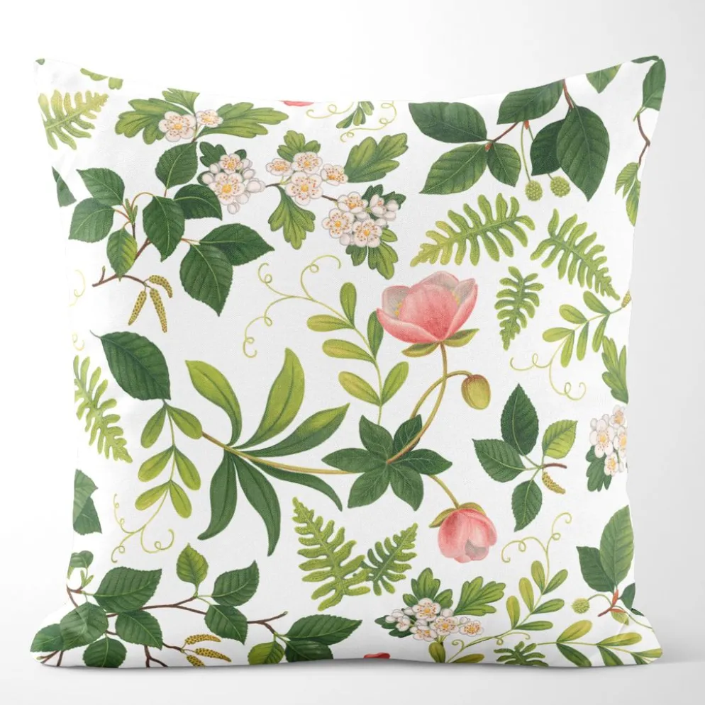 Blomsterlund grön - kuddfodral