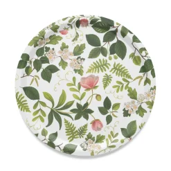 Blomsterlund grön - rund bricka Ø31cm