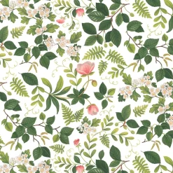 Blomsterlund grön - tyg