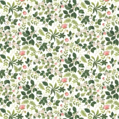 Blomsterlund grön - tyg