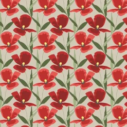Blomsterskrud culla röd tyg