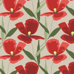 Blomsterskrud culla röd tyg
