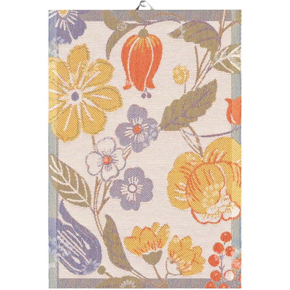 Blomsterslinga kökshandduk 35X50 - Ekelunds Linneväveri