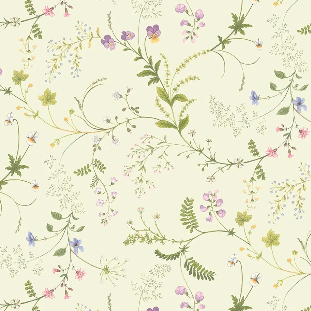 Blomsteryra gul blommigt tyg
