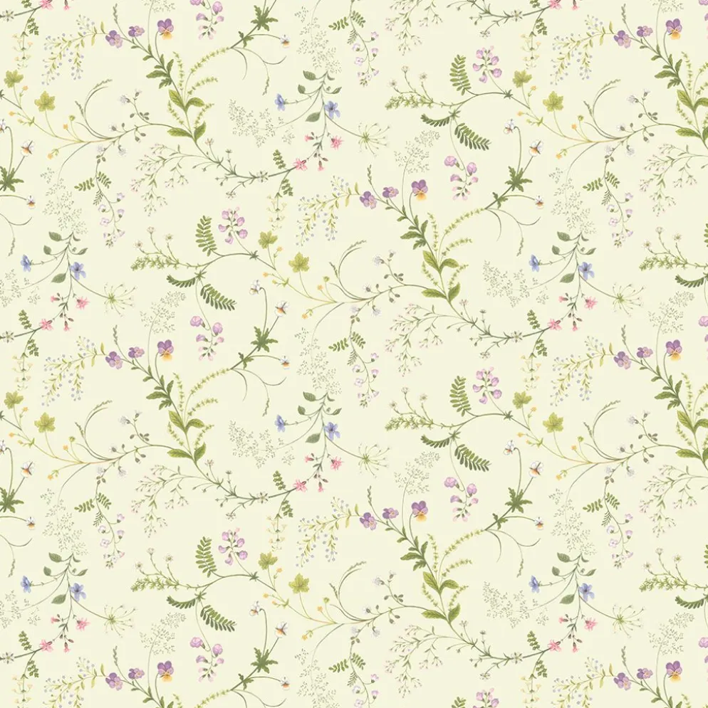 Blomsteryra gul blommigt tyg