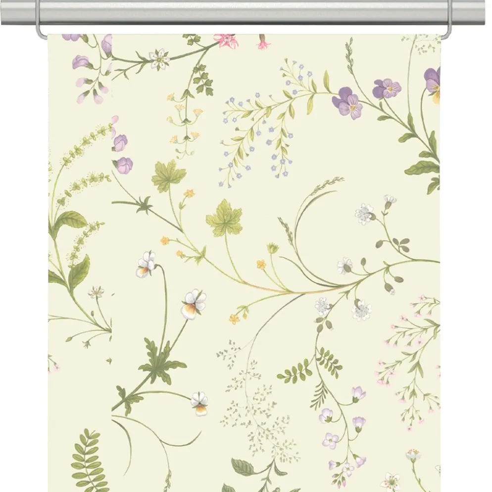 Blomsteryra gul panelgardiner