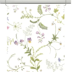 Blomsteryra vit panelgardiner