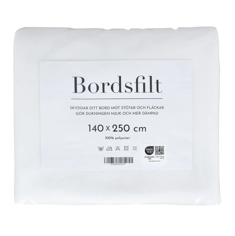 Bordsfilt vit förpackning 140x250cm