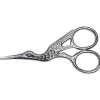 Broderisax fågel silver 9 cm