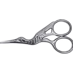 Broderisax fågel silver 9 cm