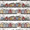 Bryggviken tyg med Smögens sjöbodar