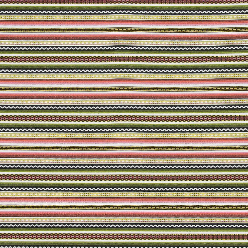Cadiar grön-rosa jacquardtyg