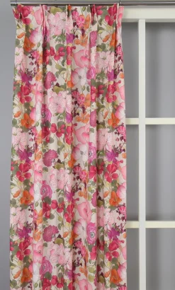 Capucine rosa gardiner – Färgstark blommig gardin