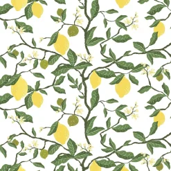 Citronträd gul - tyg med citroner