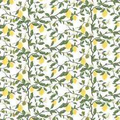 Citronträd gul - tyg med citroner