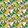Citrus offwhite tyg – Ljus elegans med citrusdetaljer