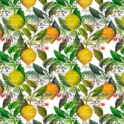 Citrus offwhite tyg – Ljus elegans med citrusdetaljer