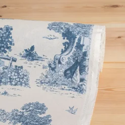 Classic Shepherd Scene blå Tyg
