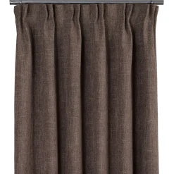 Cru brun mörkläggningsgardin dubbel bredd 1-pack