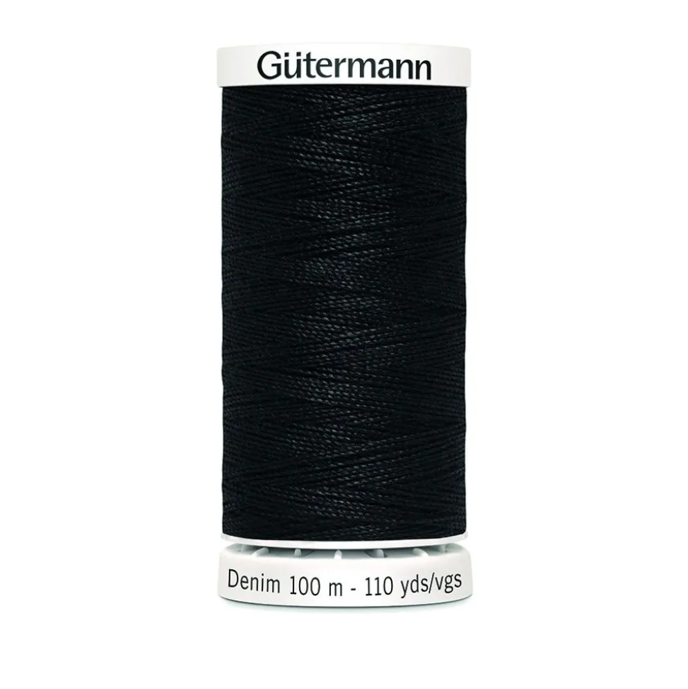 Denimtråd 100m Col.1000 svart