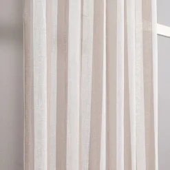 Disa beige randiga gardiner