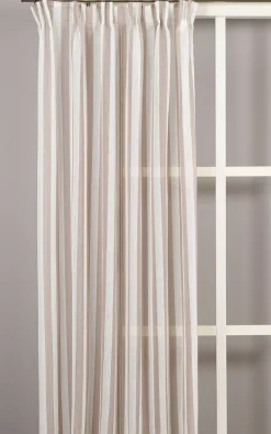 Disa beige randiga gardiner