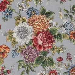Dolores grå blommigt möbeltyg