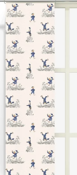 Emils Glädjeskutt beige panelgardiner