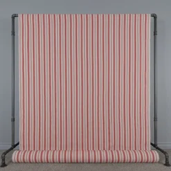 Eugene röd-beige randigt tyg