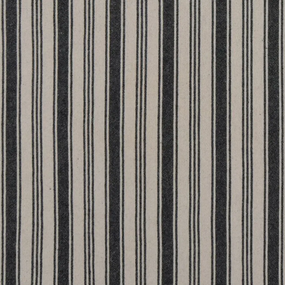Eugene svart-beige randigt tyg
