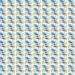 Fina fisken turkos tyg – lekfullt designat med retro känsla