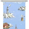 Fiskeskär ljusblå panelgardiner