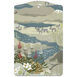 Fjällvandring beige-blå serveringsbräda