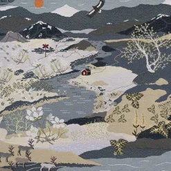 Fjällvandring blå gobeläng
